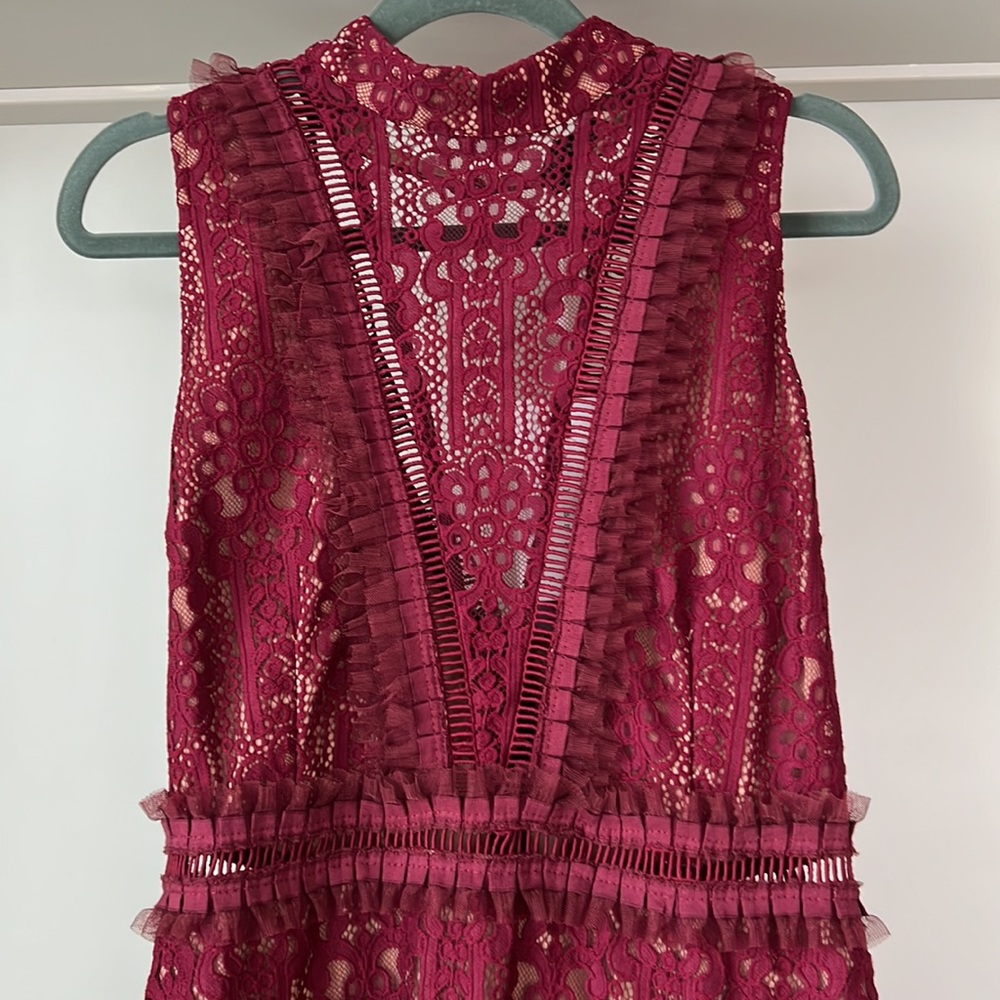 Endless Rose Lace Mock Neck Midi Dress - Picture 7 of 16